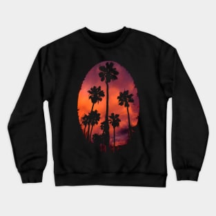 Red Palmset Crewneck Sweatshirt